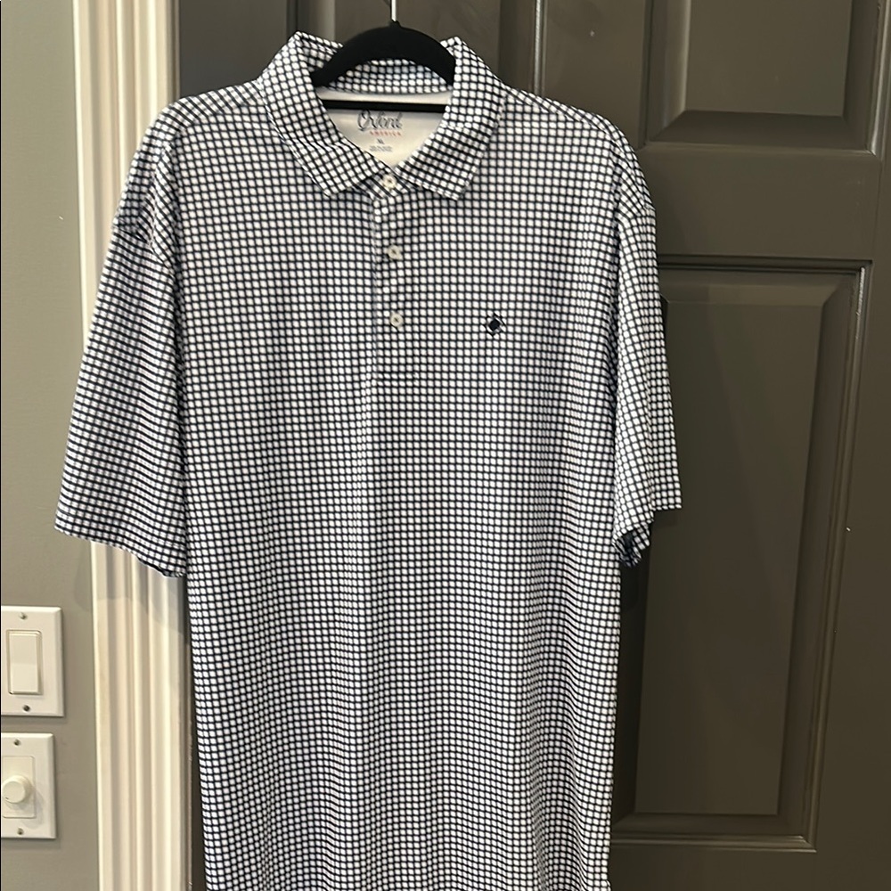 Men's Black and White Polo Shirt